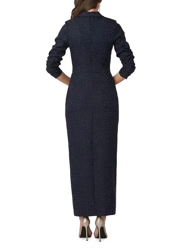 Shoshanna Women's Asher Twill Maxi Dress - Navy Silver | Thumbnail 3 Shoshanna Women's Asher Twill Maxi Dress - Navy Silver | Thumbnail 3