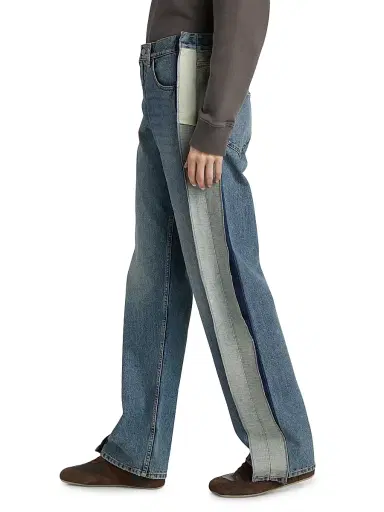 MM6 MAISON MARGIELA Women's Straight-Leg Paneled Jeans | Thumbnail 4 MM6 MAISON MARGIELA Women's Straight-Leg Paneled Jeans | Thumbnail 4