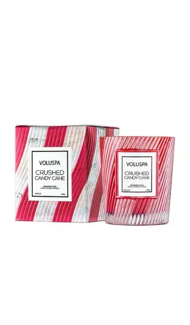 Voluspa Crushed Candy Cane 6.5oz Classic Candle | Thumbnail 1 Voluspa Crushed Candy Cane 6.5oz Classic Candle | Thumbnail 1