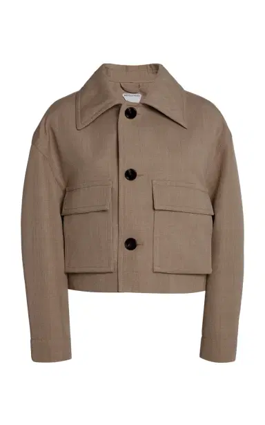Bottega Veneta Intrecciato-Collar Wool-Twill Jacket | Thumbnail 5 Bottega Veneta Intrecciato-Collar Wool-Twill Jacket | Thumbnail 5