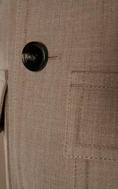 Bottega Veneta Intrecciato-Collar Wool-Twill Jacket | Thumbnail 6 Bottega Veneta Intrecciato-Collar Wool-Twill Jacket | Thumbnail 6