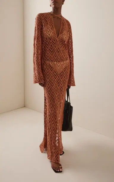 Johanna Ortiz Wild Savannah Crocheted Cotton Maxi Tunic Dress | Thumbnail 2 Johanna Ortiz Wild Savannah Crocheted Cotton Maxi Tunic Dress | Thumbnail 2