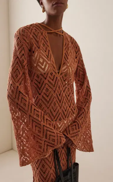 Johanna Ortiz Wild Savannah Crocheted Cotton Maxi Tunic Dress | Thumbnail 3 Johanna Ortiz Wild Savannah Crocheted Cotton Maxi Tunic Dress | Thumbnail 3
