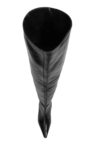 Black Suede Studio Kira Leather Thigh-High Boots | Thumbnail 4 Black Suede Studio Kira Leather Thigh-High Boots | Thumbnail 4
