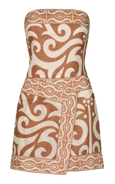 Johanna Ortiz Raíz Ritua Strapless Linen Mini Dress | Thumbnail 6 Johanna Ortiz Raíz Ritua Strapless Linen Mini Dress | Thumbnail 6