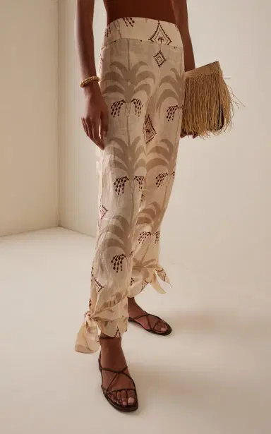 Johanna Ortiz Femininity Dramatic Printed Linen Pants | Thumbnail 3 Johanna Ortiz Femininity Dramatic Printed Linen Pants | Thumbnail 3