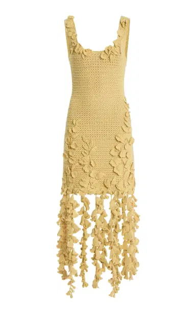 Oscar de la Renta Appliquéd Crocheted-Cotton Mini Dress | Thumbnail 1 Oscar de la Renta Appliquéd Crocheted-Cotton Mini Dress | Thumbnail 1