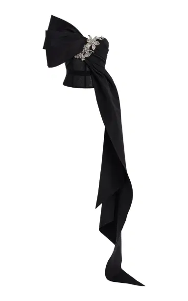 Oscar de la Renta Bow-Detailed Faille Corset Top | Thumbnail 7 Oscar de la Renta Bow-Detailed Faille Corset Top | Thumbnail 7