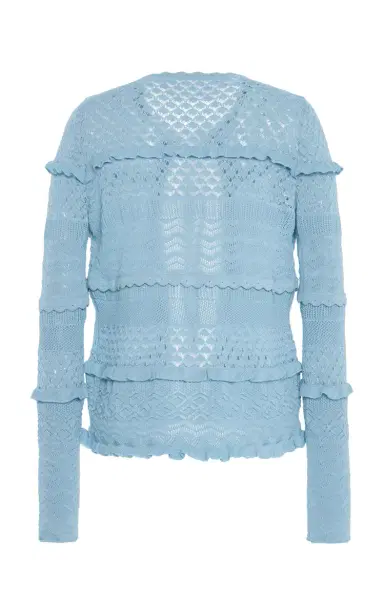 Oscar de la Renta Mixed-Stitch Silk-Cotton Cardigan | Thumbnail 5 Oscar de la Renta Mixed-Stitch Silk-Cotton Cardigan | Thumbnail 5