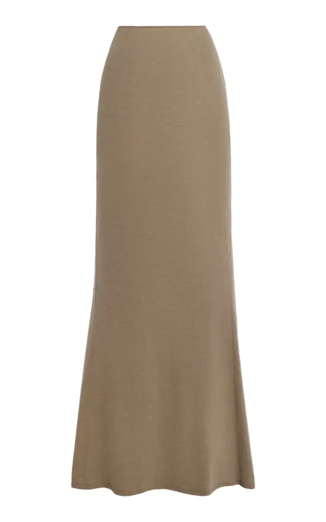 Floor-Length Jersey Skirt With Back Drape Floor-Length Jersey Skirt With Back Drape