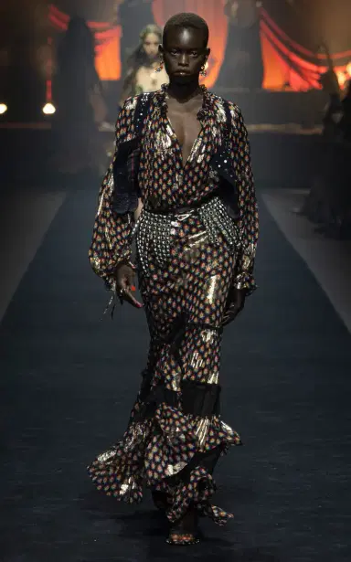 Etro Ruffled Metallic Silk Shirt | Thumbnail 2 Etro Ruffled Metallic Silk Shirt | Thumbnail 2