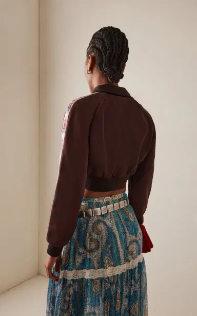 Etro Cropped Scuba Track Jacket | Thumbnail 4 Etro Cropped Scuba Track Jacket | Thumbnail 4