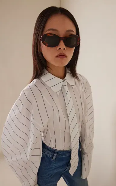 Saint Laurent Oval-Frame Acetate Sunglasses | Thumbnail 2 Saint Laurent Oval-Frame Acetate Sunglasses | Thumbnail 2