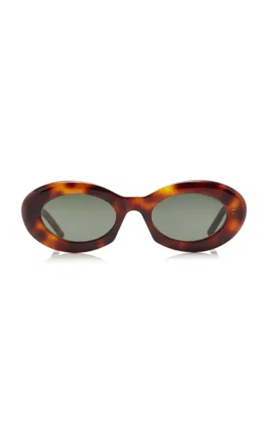 Saint Laurent Oval-Frame Acetate Sunglasses | Thumbnail 1 Saint Laurent Oval-Frame Acetate Sunglasses | Thumbnail 1