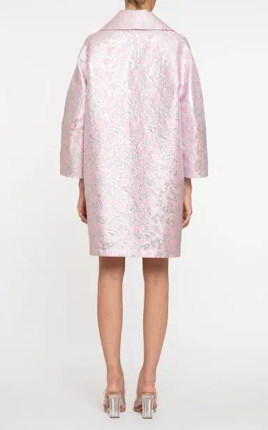 DES_PHEMMES Floral Jacquard Longline Cocoon Coat | Thumbnail 5 DES_PHEMMES Floral Jacquard Longline Cocoon Coat | Thumbnail 5