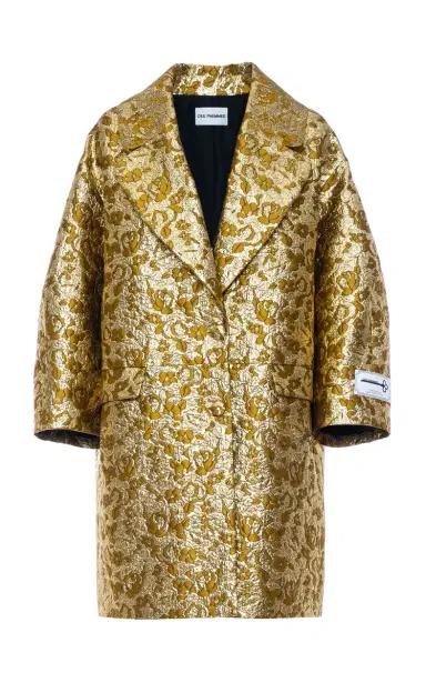 DES_PHEMMES Floral Jacquard Longline Cocoon Coat | Thumbnail 7 DES_PHEMMES Floral Jacquard Longline Cocoon Coat | Thumbnail 7