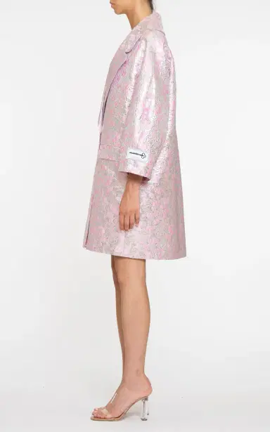 DES_PHEMMES Floral Jacquard Longline Cocoon Coat | Thumbnail 10 DES_PHEMMES Floral Jacquard Longline Cocoon Coat | Thumbnail 10