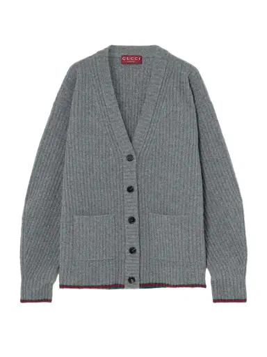 Gucci triped Ribbed Wool Cardigan | Thumbnail 1 Gucci triped Ribbed Wool Cardigan | Thumbnail 1