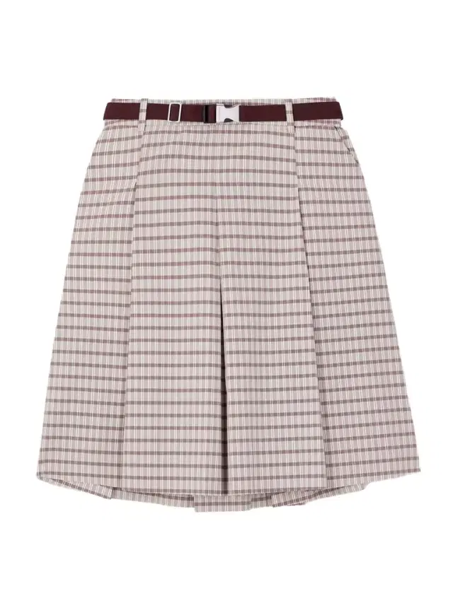 Belted Pleated Checked Twill Midi Skirt Belted Pleated Checked Twill Midi Skirt