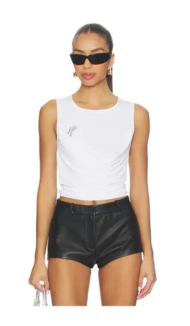 Kate Barton Cowl Neck Draped Tank With Brooch | Thumbnail 1 Kate Barton Cowl Neck Draped Tank With Brooch | Thumbnail 1