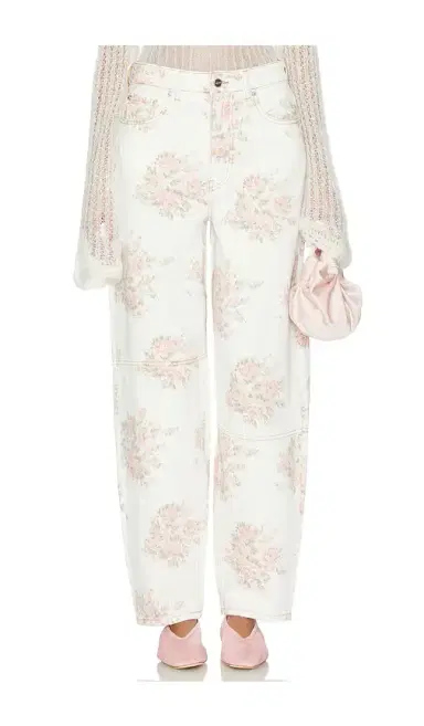 Ganni Print Denim Stary Straight Leg | Thumbnail 1 Ganni Print Denim Stary Straight Leg | Thumbnail 1
