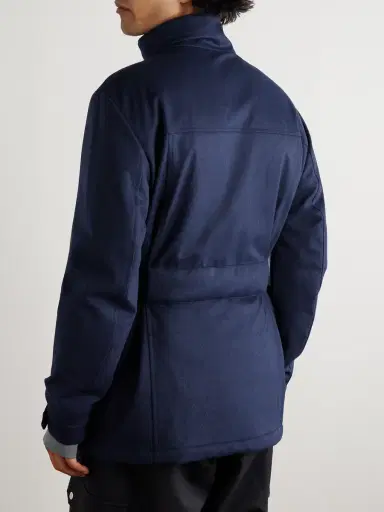 Brunello Cucinelli Belted Stretch-Jersey Trimmed Padded Wool-Felt Ski Jacket - Men | Thumbnail 4 Brunello Cucinelli Belted Stretch-Jersey Trimmed Padded Wool-Felt Ski Jacket - Men | Thumbnail 4