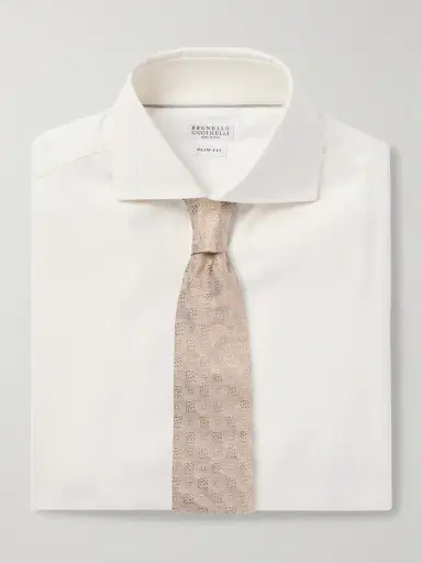 Brunello Cucinelli Cutaway-Collar Virgin Wool Shirt - Men | Thumbnail 5 Brunello Cucinelli Cutaway-Collar Virgin Wool Shirt - Men | Thumbnail 5