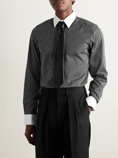 Tom Ford Slim-Fit Printed Cotton Shirt - Men | Thumbnail 2 Tom Ford Slim-Fit Printed Cotton Shirt - Men | Thumbnail 2