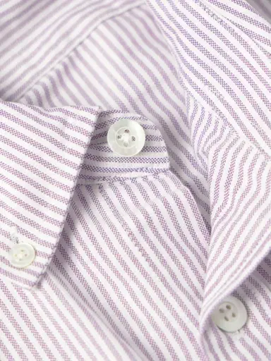 Corridor Striped Cotton Oxford Shirt - Men | Thumbnail 4 Corridor Striped Cotton Oxford Shirt - Men | Thumbnail 4