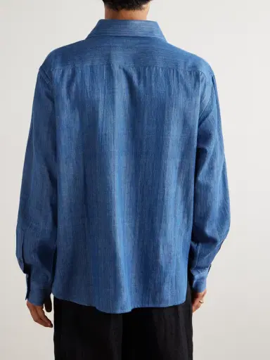 Kardo Luis Embroidered Cotton-Chambray Shirt - Men | Thumbnail 3 Kardo Luis Embroidered Cotton-Chambray Shirt - Men | Thumbnail 3