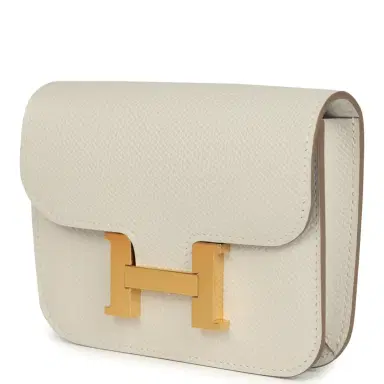 HERMÈS Hermes Constance Slim Wallet Craie Epsom Gold Hardware | Thumbnail 5 HERMÈS Hermes Constance Slim Wallet Craie Epsom Gold Hardware | Thumbnail 5