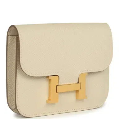 HERMÈS Hermes Constance Slim Wallet Craie Epsom Gold Hardware | Thumbnail 2 HERMÈS Hermes Constance Slim Wallet Craie Epsom Gold Hardware | Thumbnail 2