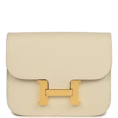 HERMÈS Hermes Constance Slim Wallet Craie Epsom Gold Hardware | Thumbnail 1 HERMÈS Hermes Constance Slim Wallet Craie Epsom Gold Hardware | Thumbnail 1