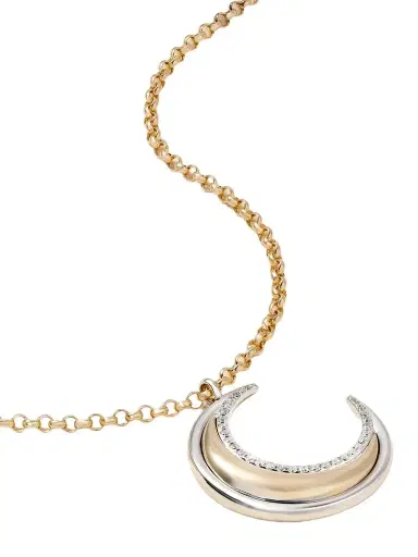 L’Atelier Nawbar Moon Bloop 18-karat Yellow And White Gold Diamond Pendant | Thumbnail 1 L’Atelier Nawbar Moon Bloop 18-karat Yellow And White Gold Diamond Pendant | Thumbnail 1