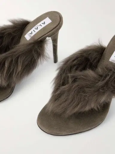 Alaïa Shearling Mules | Thumbnail 4 Alaïa Shearling Mules | Thumbnail 4