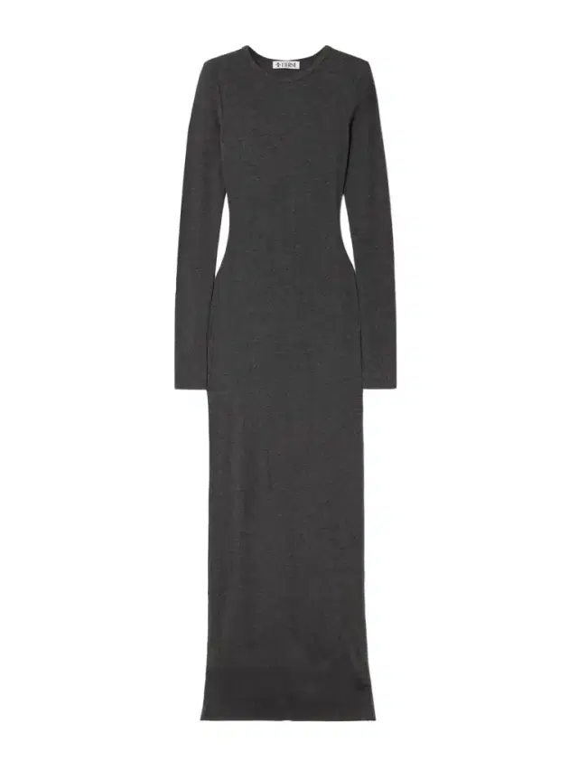 Long Sleeved Crew Neck Ribbed Stretch-jersey Maxi Dress Long Sleeved Crew Neck Ribbed Stretch-jersey Maxi Dress