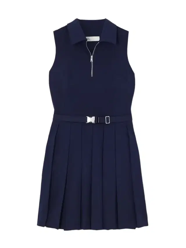 Belted Pleated Stretch-jersey Golf Mini Dress Belted Pleated Stretch-jersey Golf Mini Dress