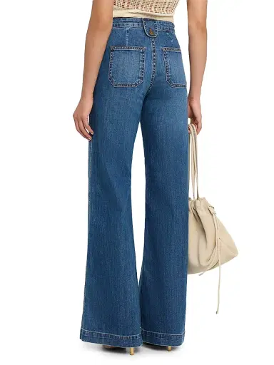 Ramy Brook Women's Theodora Whiskered Wide-Leg Jeans - Medium Wash | Thumbnail 4 Ramy Brook Women's Theodora Whiskered Wide-Leg Jeans - Medium Wash | Thumbnail 4