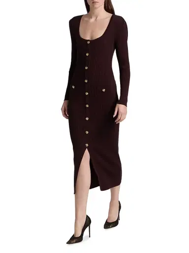 Generation Love Women's Andolina Rib-Knit Midi-Dress - Malbec | Thumbnail 2 Generation Love Women's Andolina Rib-Knit Midi-Dress - Malbec | Thumbnail 2