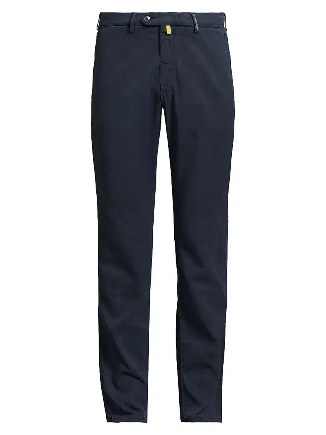 Men's Flat-Front Chino Pants - Dark Blue Men's Flat-Front Chino Pants - Dark Blue