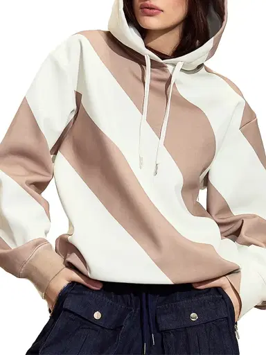 CYNTHIA ROWLEY Women's Drew Striped Hoodie | Thumbnail 3 CYNTHIA ROWLEY Women's Drew Striped Hoodie | Thumbnail 3