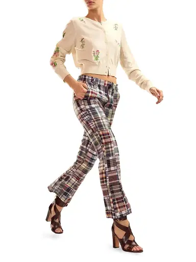 CYNTHIA ROWLEY Women's Forget Me Not Embroidered Floral Cardigan - White Multi - Size Large | Thumbnail 2 CYNTHIA ROWLEY Women's Forget Me Not Embroidered Floral Cardigan - White Multi - Size Large | Thumbnail 2