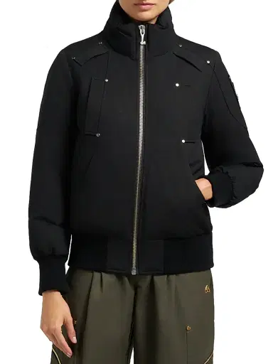 Moose Knuckles Women's Debbie Shearling-Trim Down Bomber Jacket | Thumbnail 4 Moose Knuckles Women's Debbie Shearling-Trim Down Bomber Jacket | Thumbnail 4