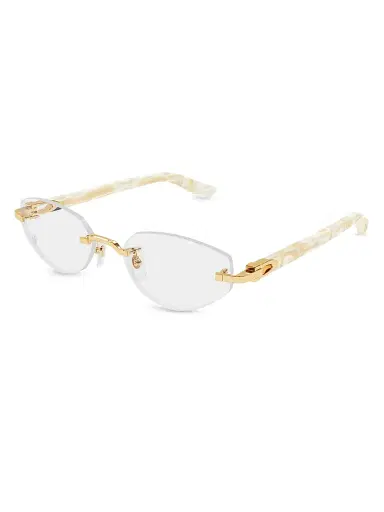 Cartier Women's C Decor 55MM Rimless Cat-Eye Eyeglasses - Gold White | Thumbnail 1 Cartier Women's C Decor 55MM Rimless Cat-Eye Eyeglasses - Gold White | Thumbnail 1