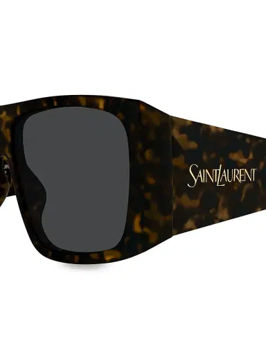 Saint Laurent Women's 57MM Rectangular Sunglasses - Havana | Thumbnail 3 Saint Laurent Women's 57MM Rectangular Sunglasses - Havana | Thumbnail 3