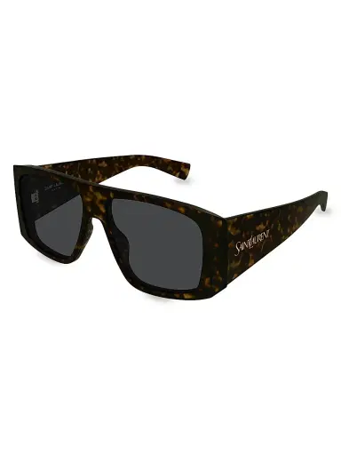 Saint Laurent Women's 57MM Rectangular Sunglasses - Havana | Thumbnail 1 Saint Laurent Women's 57MM Rectangular Sunglasses - Havana | Thumbnail 1