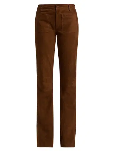 Ba&sh Women's Mossi Suede Trousers - Terre - Size XL | Thumbnail 1 Ba&sh Women's Mossi Suede Trousers - Terre - Size XL | Thumbnail 1