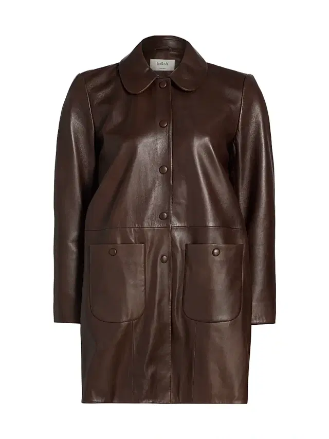Women's Madie Leather Coat - Marron Women's Madie Leather Coat - Marron