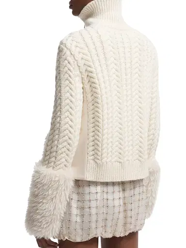 Moncler Women's Cardigan in Wool Blend - White | Thumbnail 3 Moncler Women's Cardigan in Wool Blend - White | Thumbnail 3