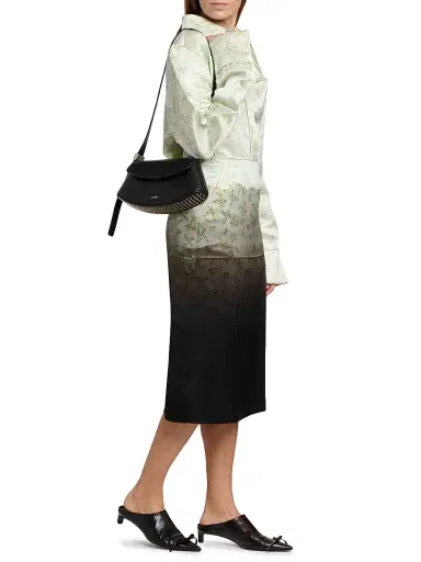 Jil Sander Women's Floral Dip-Dye Midi-Skirt - Burnt Green | Thumbnail 2 Jil Sander Women's Floral Dip-Dye Midi-Skirt - Burnt Green | Thumbnail 2